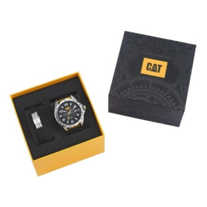 CAT SET-QE-141-21-132 Black Silicone Band 10ATM 47MM Analog Watch